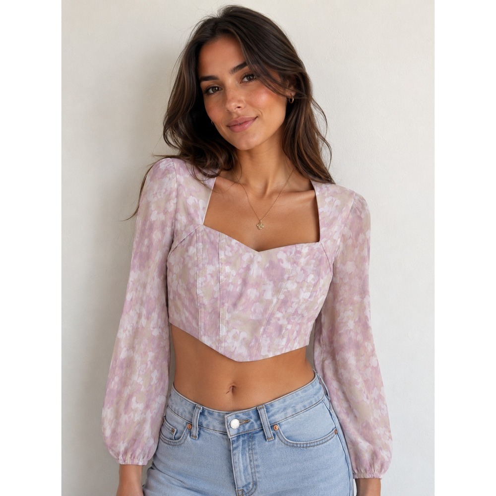 MC Company Brazil‎ Floral Bustier Top Coquette Cottagecore Fairycore Balletcore